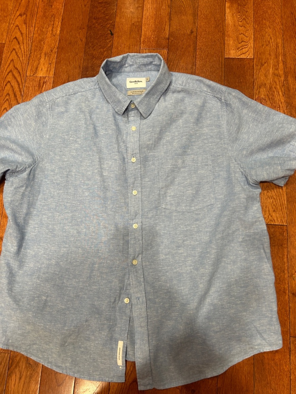 Goodfellow & Co Pale Blue Short-Sleeve Button-Down Shirt